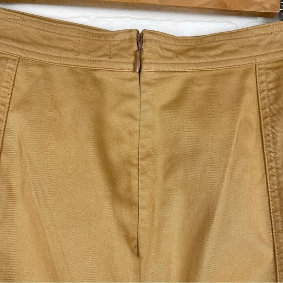 Aritzia Sunday Best Whitney Ruffled Mini Skirt Cotton Size tan 2 twill casual - Picture 5 of 9